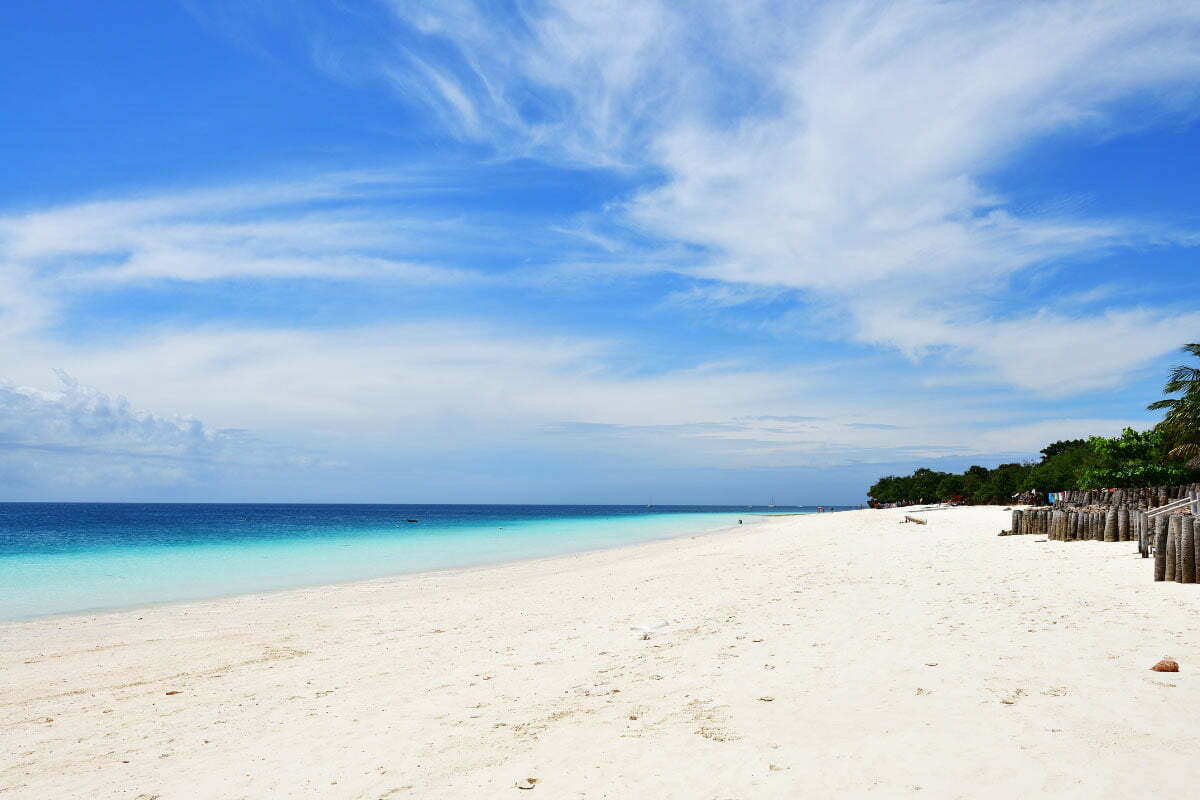 Looking down Kendwa Beach