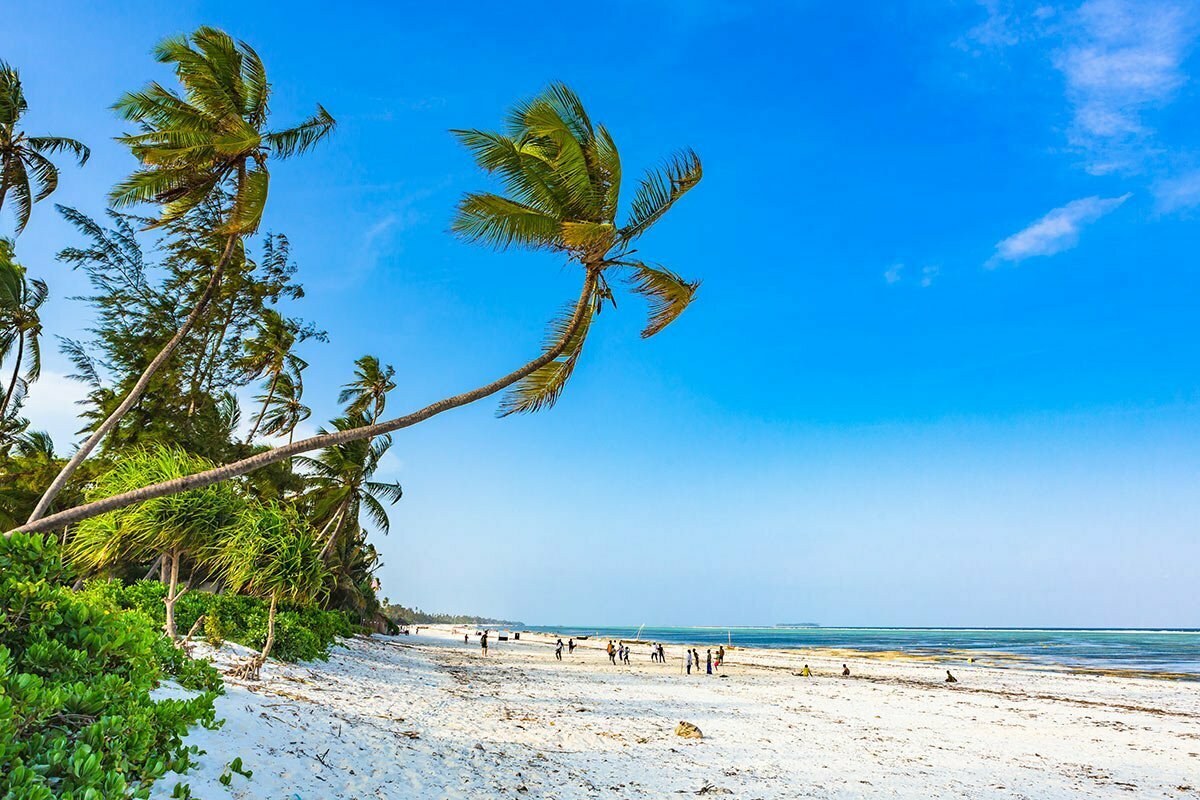 Children playing on Matemwe Beach