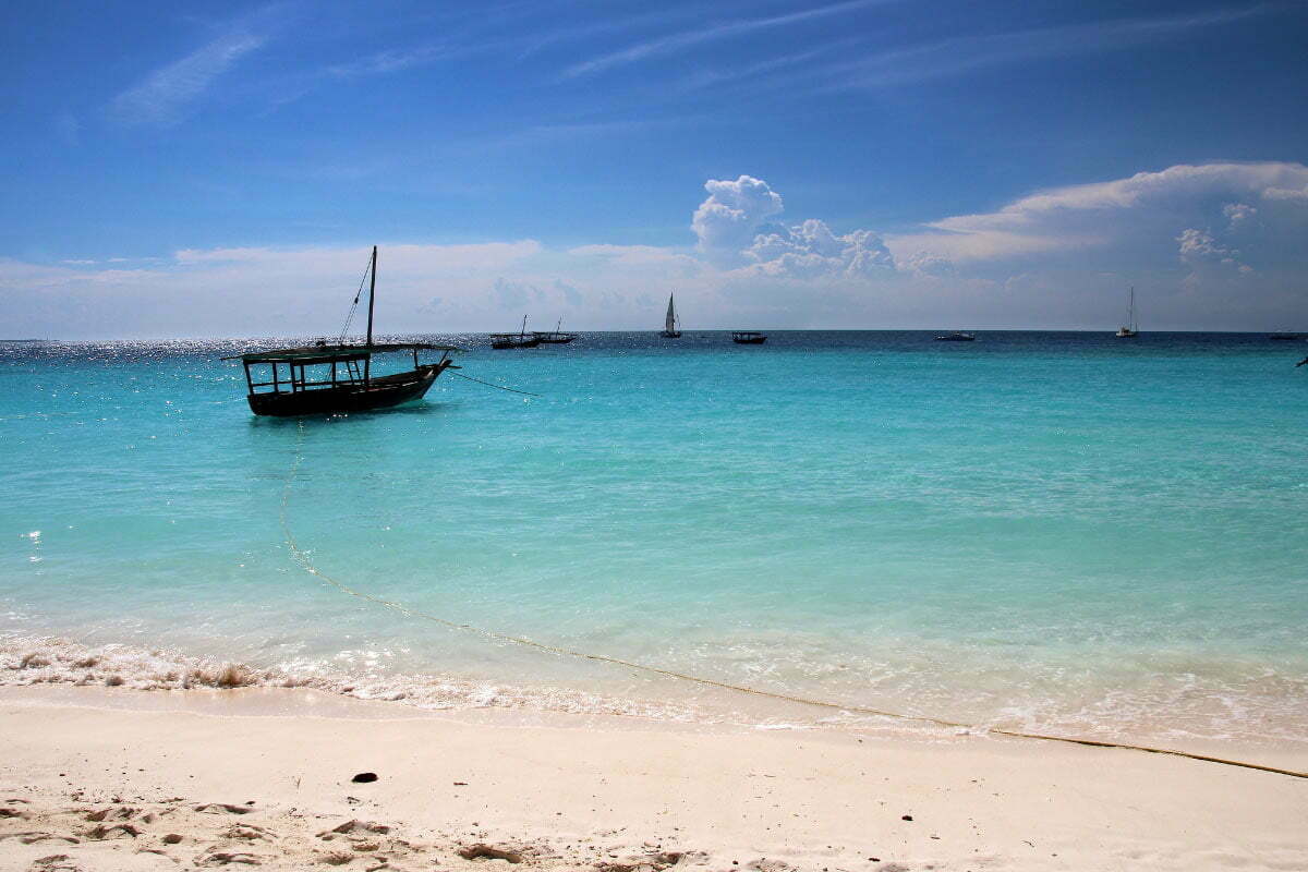 Dhows off Nungwi Beach