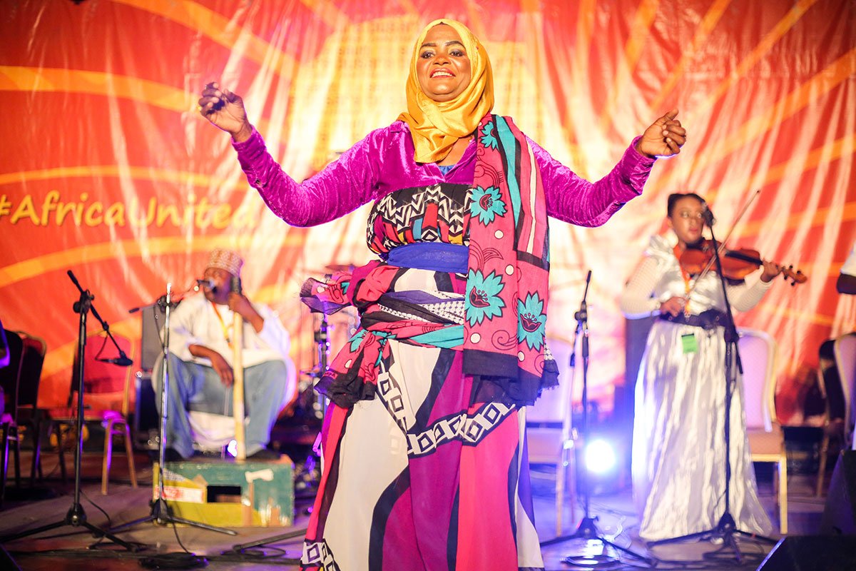 Zanzibar Taarab Ensemble performs at the Sauti za Busara Music Festival