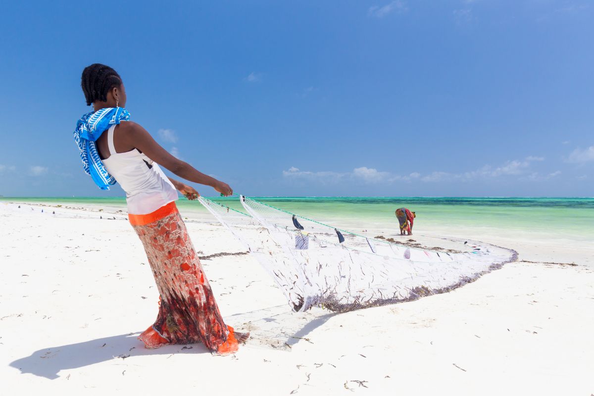 Fishing on Paje Beach